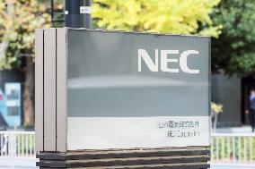 NEC signboard and logo